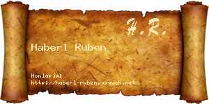 Haberl Ruben névjegykártya